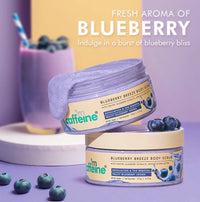 Thumbnail for mCaffeine Blueberry Breeze Body Scrub, Exfoliates, Removes Tan, Fruity Blueberry Aroma