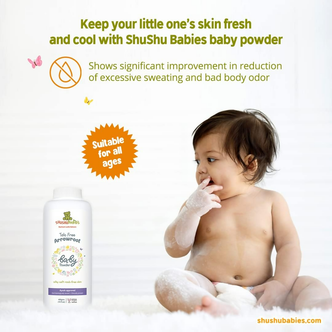 ShuShu Babies Talc Free Baby Powder with Arrowroot Extracts (under 0-3 Years Baby)