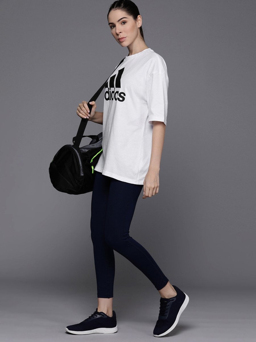 Adidas Women Brand Logo Printed BF Pure Cotton T-shirt - Distacart