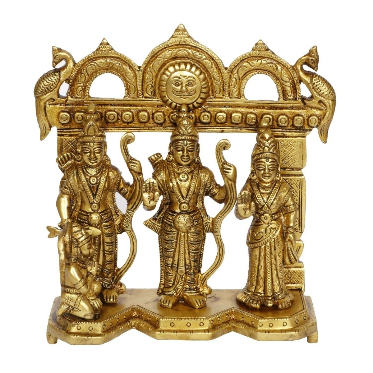 Artvarko Brass Ram Darbar Statue Shree Ram Ji Sita Laxman Hanuman - Distacart