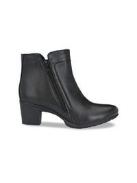 Thumbnail for Delize Women Black Textured Heeled Boots