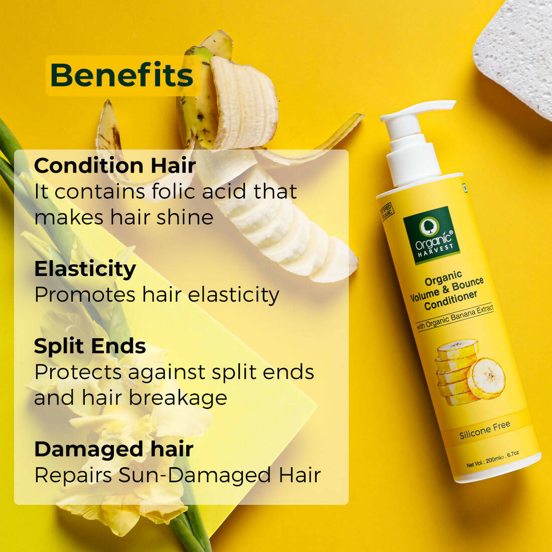 Organic Harvest Organic Volume & Bounce Conditioner With Organic Banana Extract