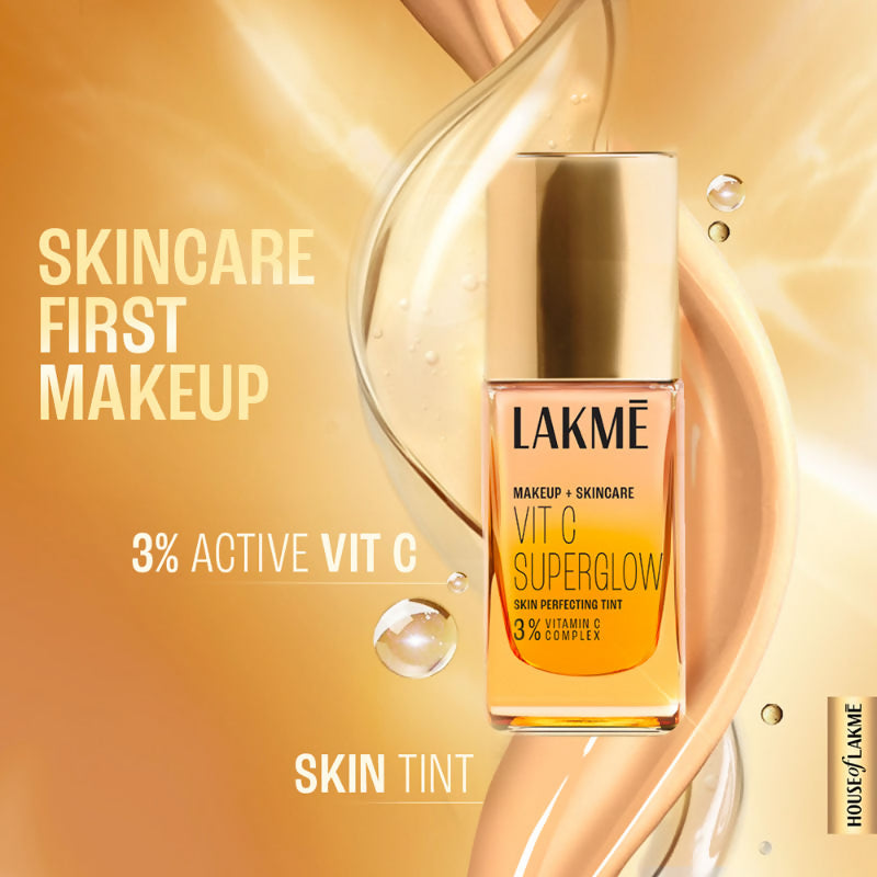 Lakme Vitamin C Superglow Skin Perfecting Tint with 3% Vit C - Cool Walnut