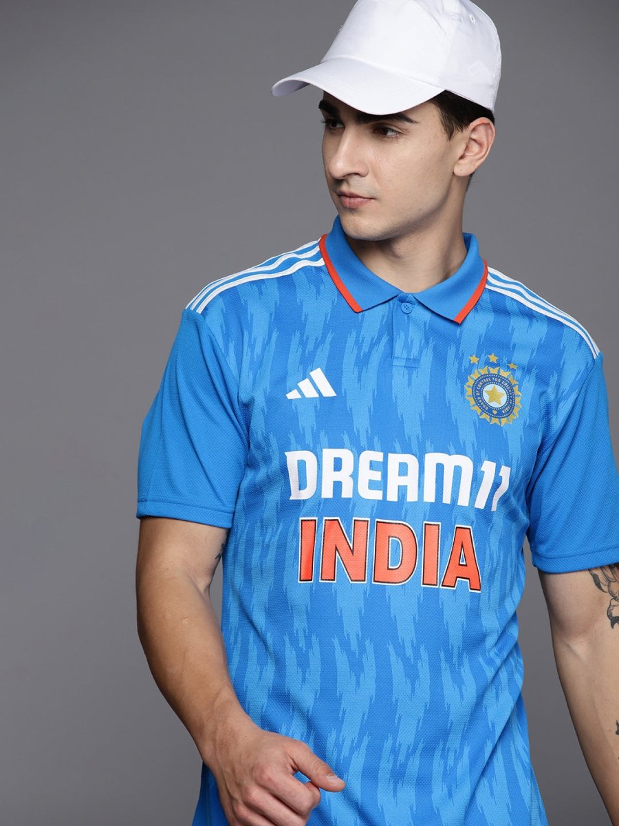 Adidas Men Indian Cricket ODI Fan Polo Collar Jersey - Distacart