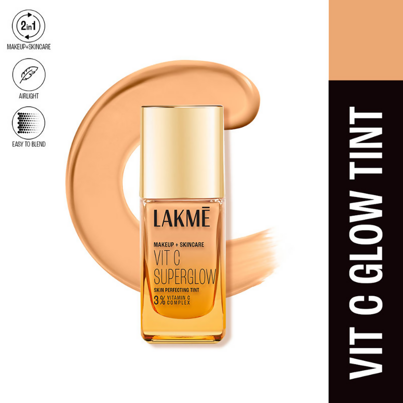 Lakme Vitamin C Superglow Skin Perfecting Tint with 3% Vit C - Warm Creme