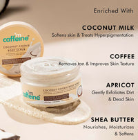 Thumbnail for mCaffeine Coconut Cookie Body Scrub, Exfoliates & Removes Tan, Calming Coconut Aroma