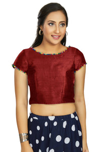 Thumbnail for Aastha Fashion Women's Maroon Art Silk Designer Party Wear Readymade Blouse - Distacart