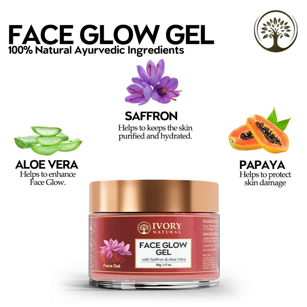 Ivory Natural Face Glow Gel For Instant Glow And Timeless Radiance, Achieve Glowing And Shiny Face - Distacart