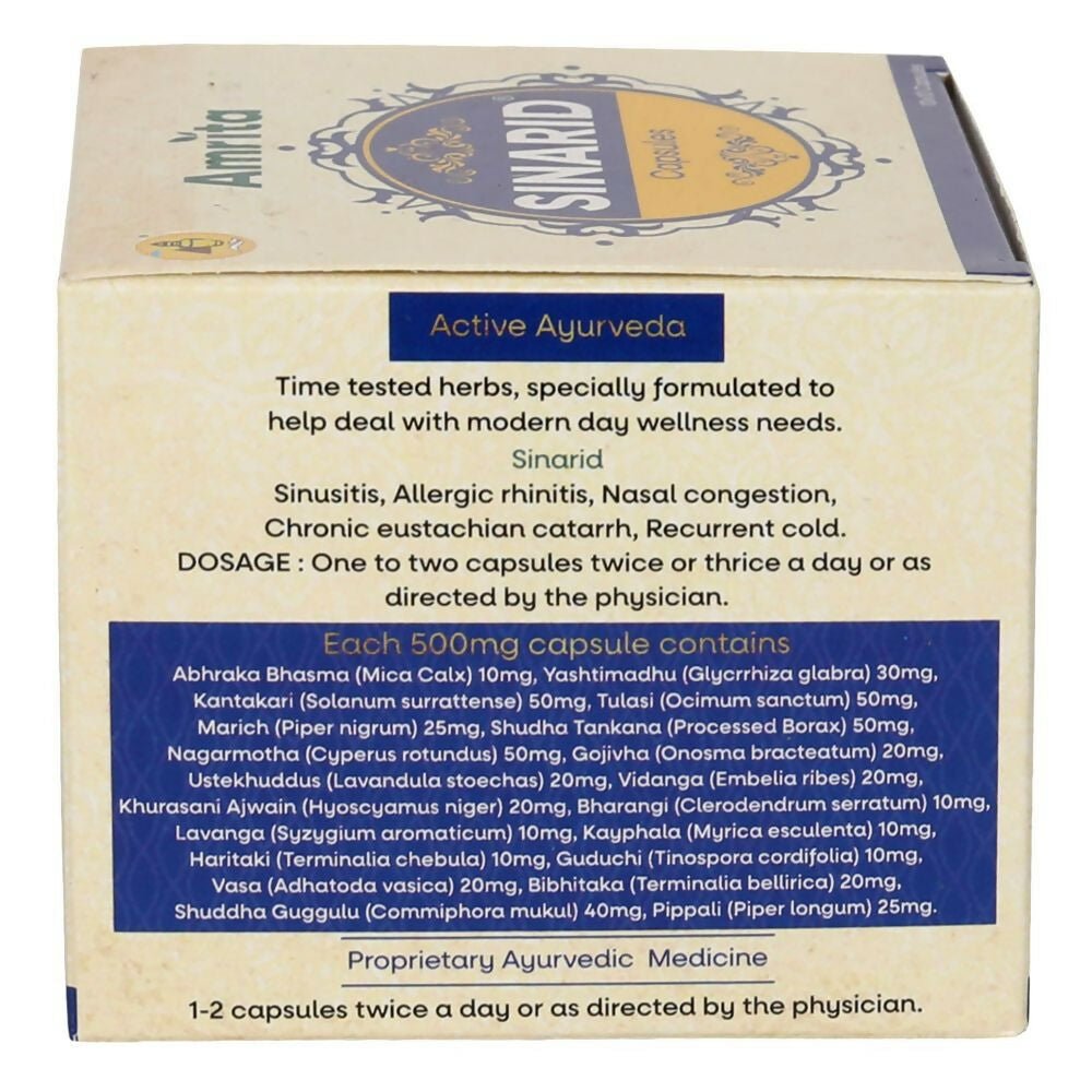 Amrita Sinarid Capsules - Distacart