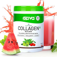 Thumbnail for OZiva Vegan Collagen Builder with Biotin & Vitamin C For Brighter & Youthful Skin | Collagen Supplement For Women & Men | Plant Based Collagen Powder