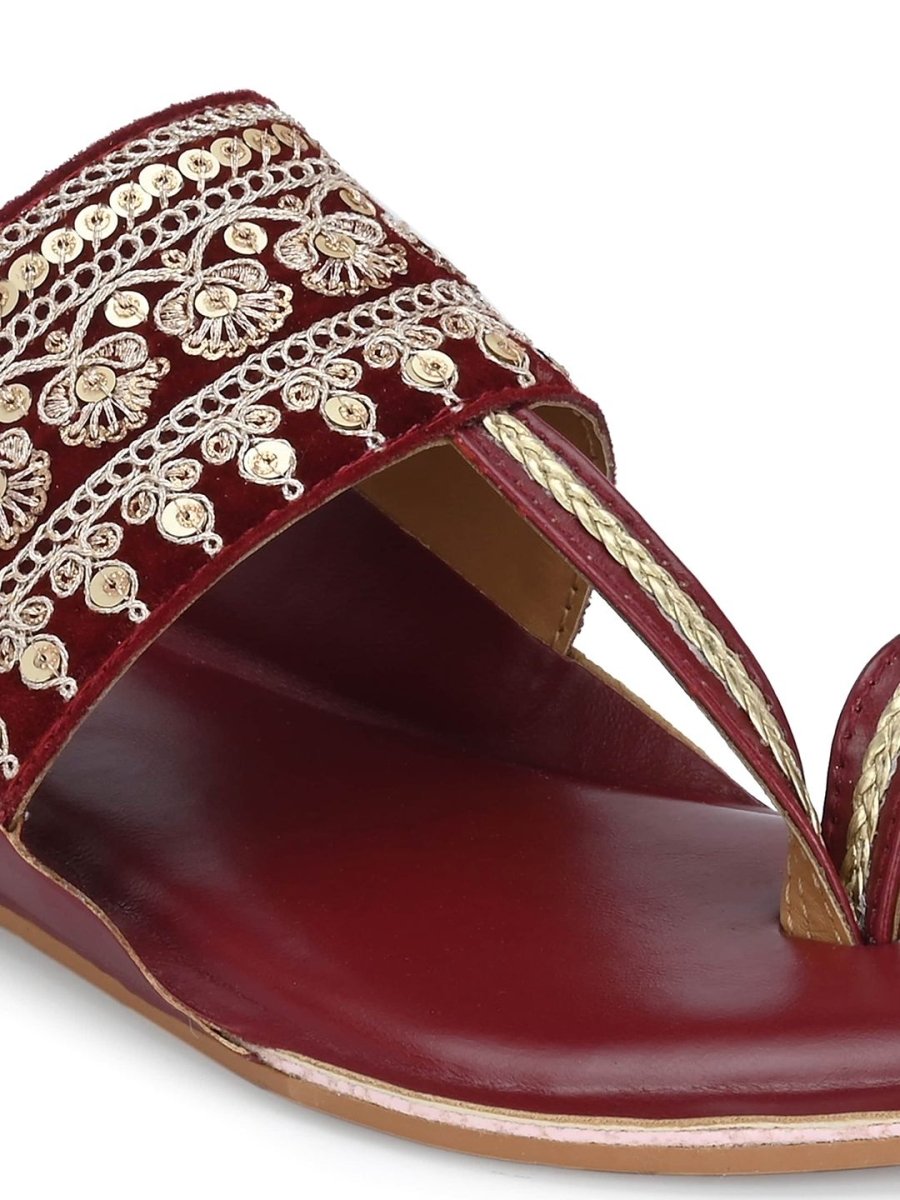 Anouk Women Ethnic - Embellished One Toe Flats