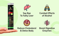 Thumbnail for Auric Liver Detox Effervescent Tablets | Fizzy Water with 10 Ayurvedic Herbs | Clinically Researched Therapeutic Ingredients | Drop, Dissolve, Fizz, Drink