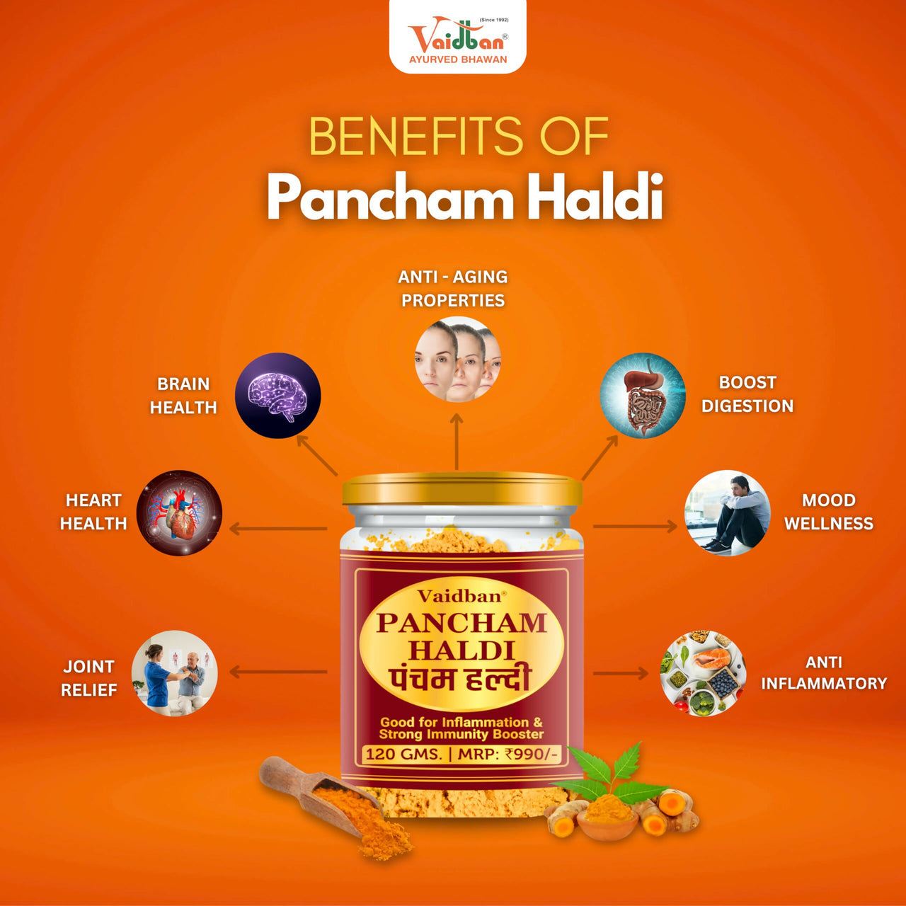 Vaidban Pancham Haldi (Organic Haldi Powder)