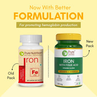 Thumbnail for Pure Nutrition Iron Folic Acid with Zinc & Vitamin C Tablets - Distacart