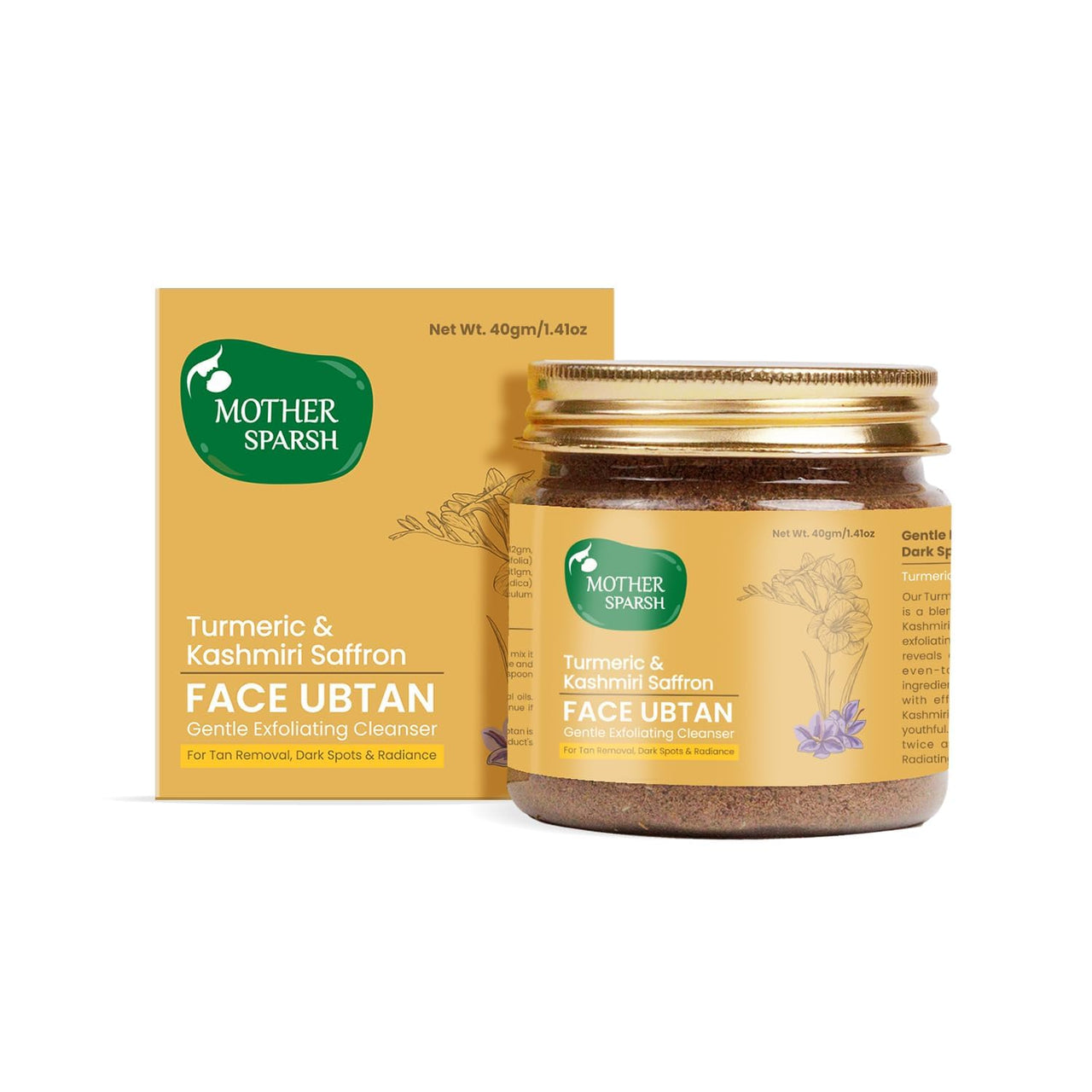 Mother Sparsh Turmeric & Kashmiri Saffron Face Ubtan Powder