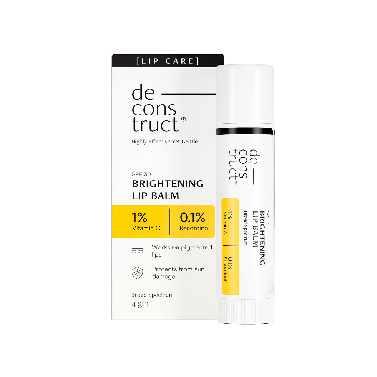 Deconstruct Brightening Lip Balm with SPF 30 - For Dark, Pigmented, Dry, Flaky Lips