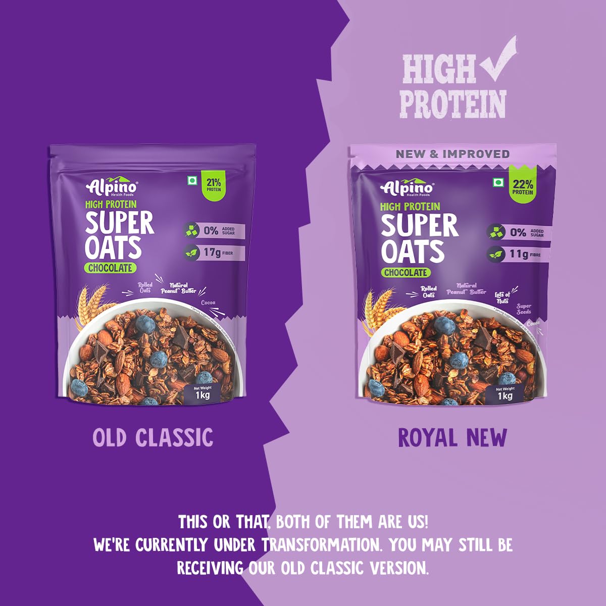 Alpino High Protein Super Rolled Oats Chocolate