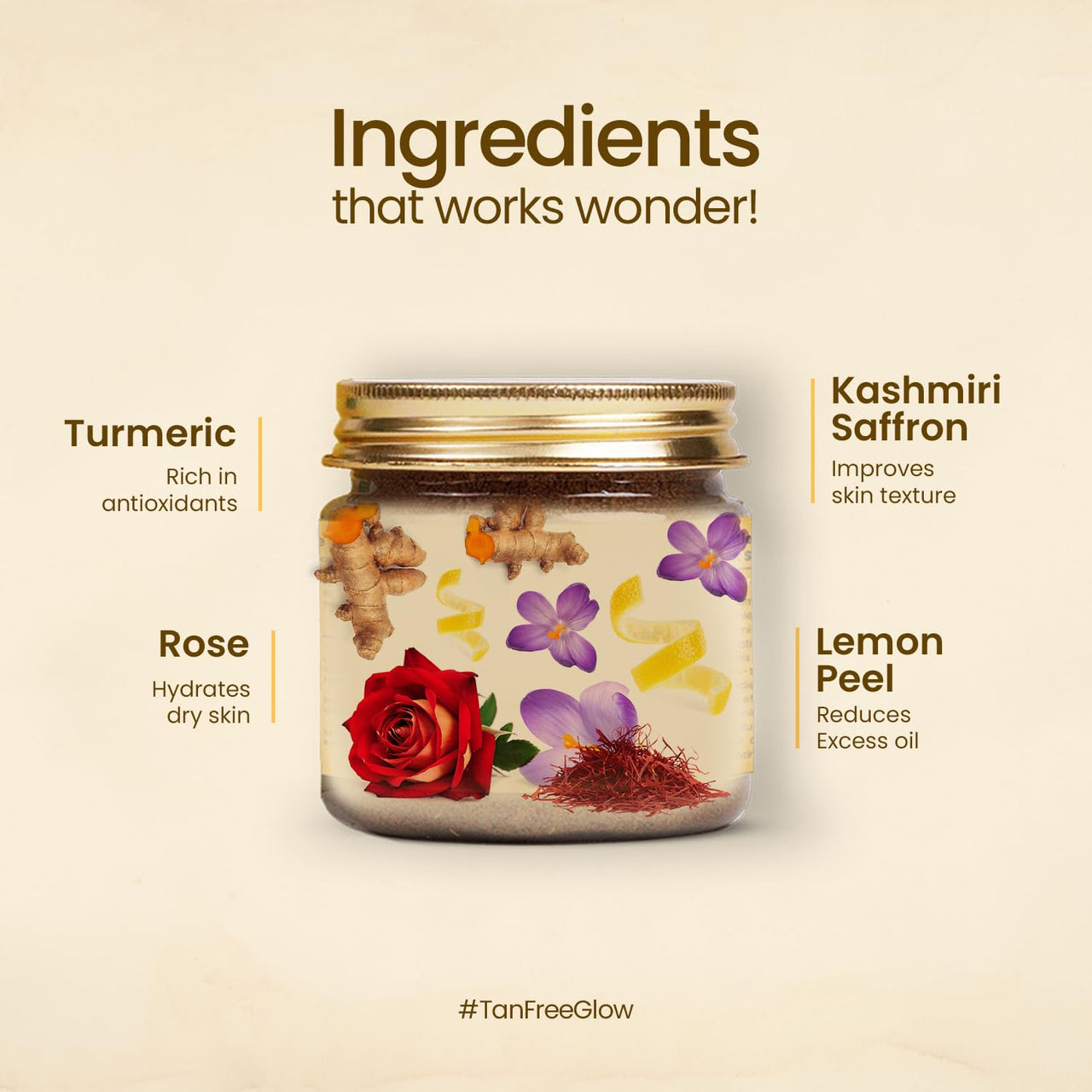 Mother Sparsh Turmeric & Kashmiri Saffron Face Ubtan Powder
