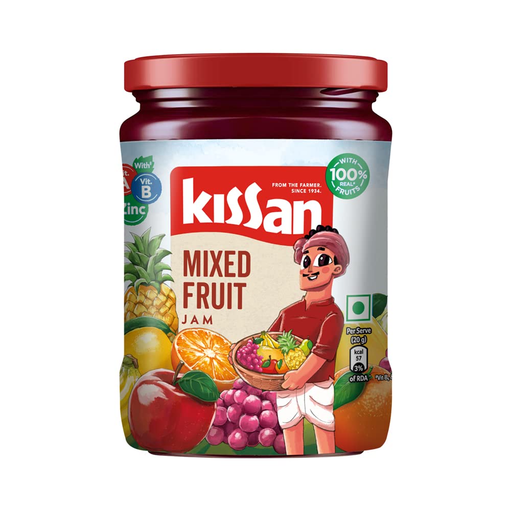 Kissan Mixed Fruit Jam With Fruit Ingredients