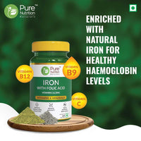 Thumbnail for Pure Nutrition Iron Folic Acid with Zinc & Vitamin C Tablets - Distacart