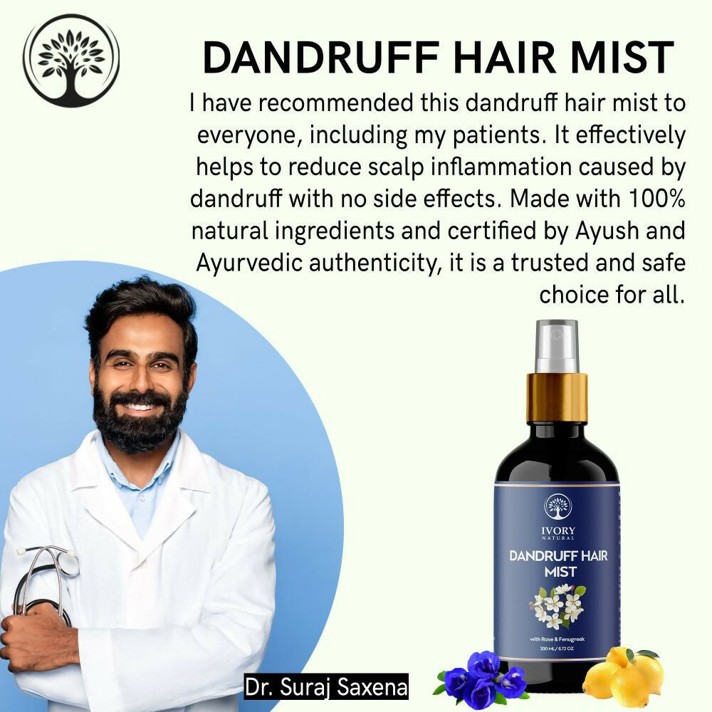 Ivory Natural Dandruff Hair Mist For Flake-Free Confidence And Silky Smooth Hair - Distacart