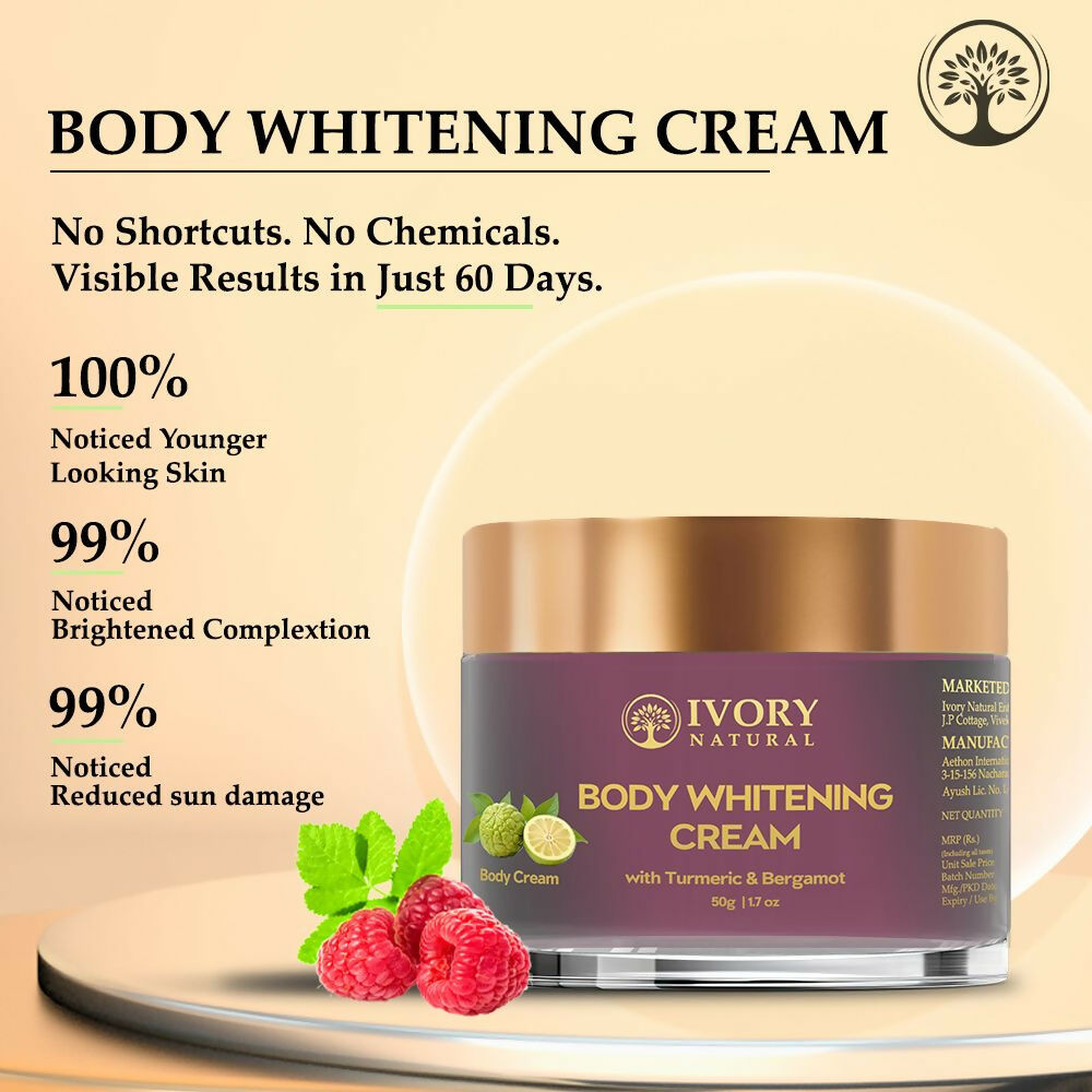 Ivory Natural Body Whitening Cream - Achieve Even Skin Tone And Smooth Texture For A Radiant Glow - Distacart