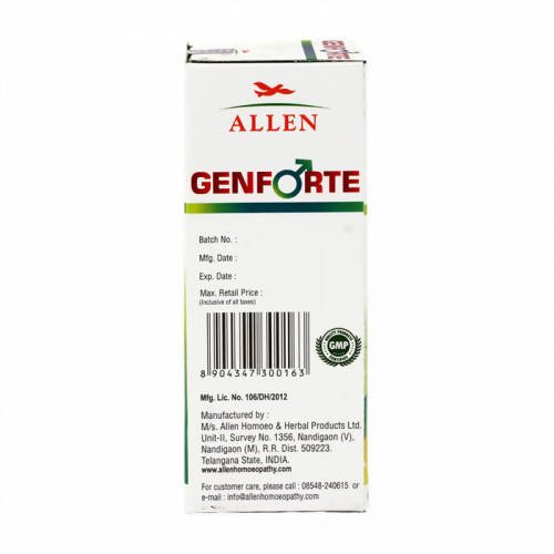 Allen Homeopathy Genforte Male Tonic