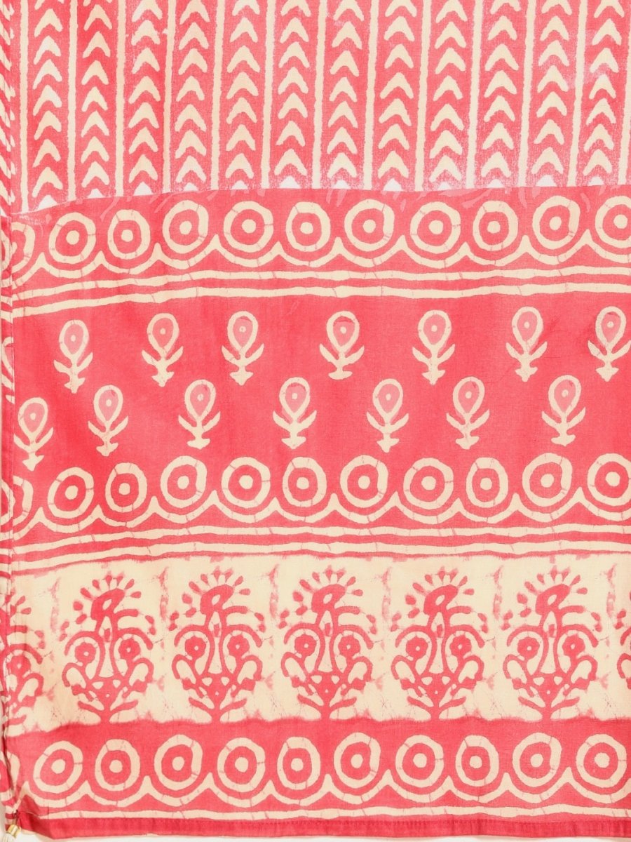 Anouk Women Pink Ethnic Motifs Printed Regular Pure Cotton Kurta with Palazzos & With Dupatta - Distacart