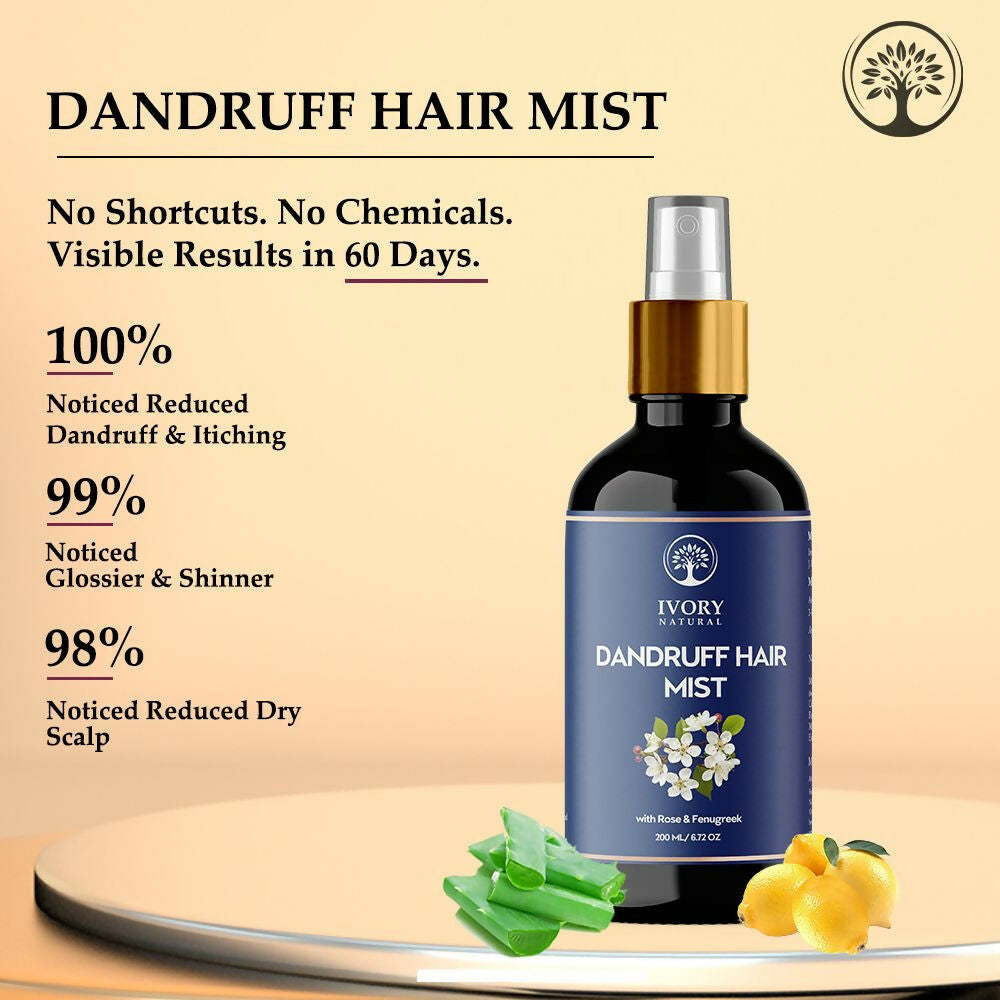 Ivory Natural Dandruff Hair Mist For Flake-Free Confidence And Silky Smooth Hair - Distacart