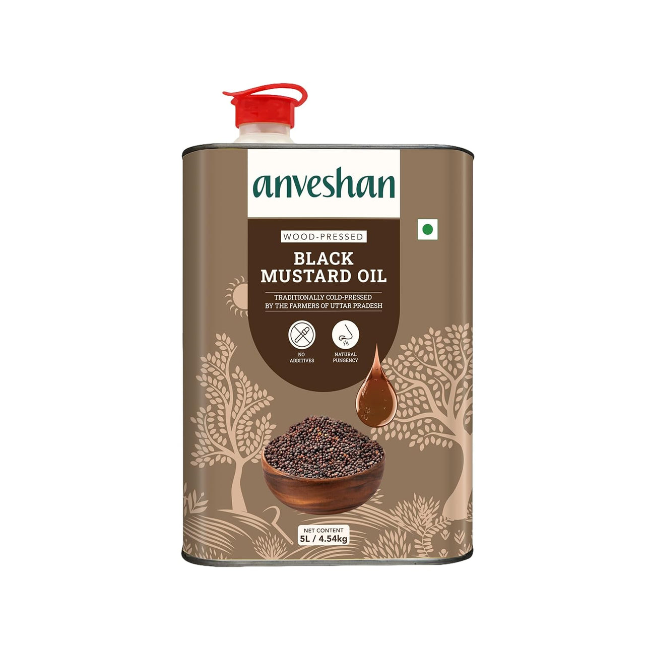 Anveshan Wood Pressed Black Mustard Oil - Distacart