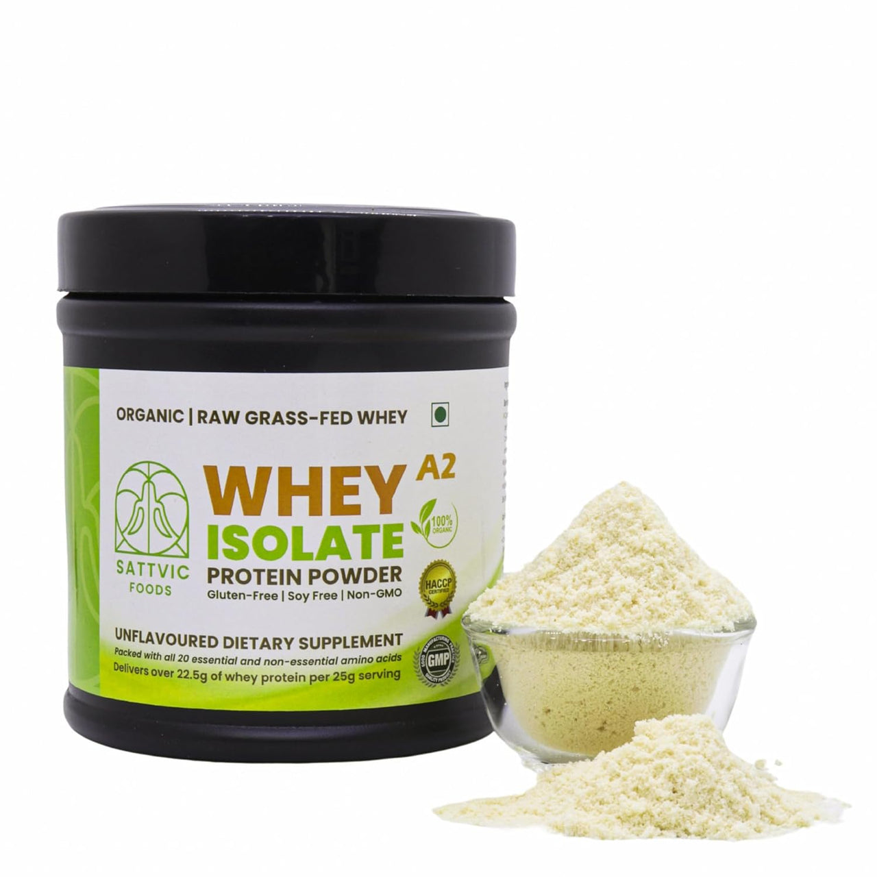 Sattvic Foods Organic A2 Whey Protein Isolate Protein Powder