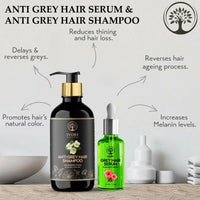 Thumbnail for Ivory Natural Grey Serum And Hair Shampoo Combo Restores Natural Hair Wellness And Nourished, Shiny Hair