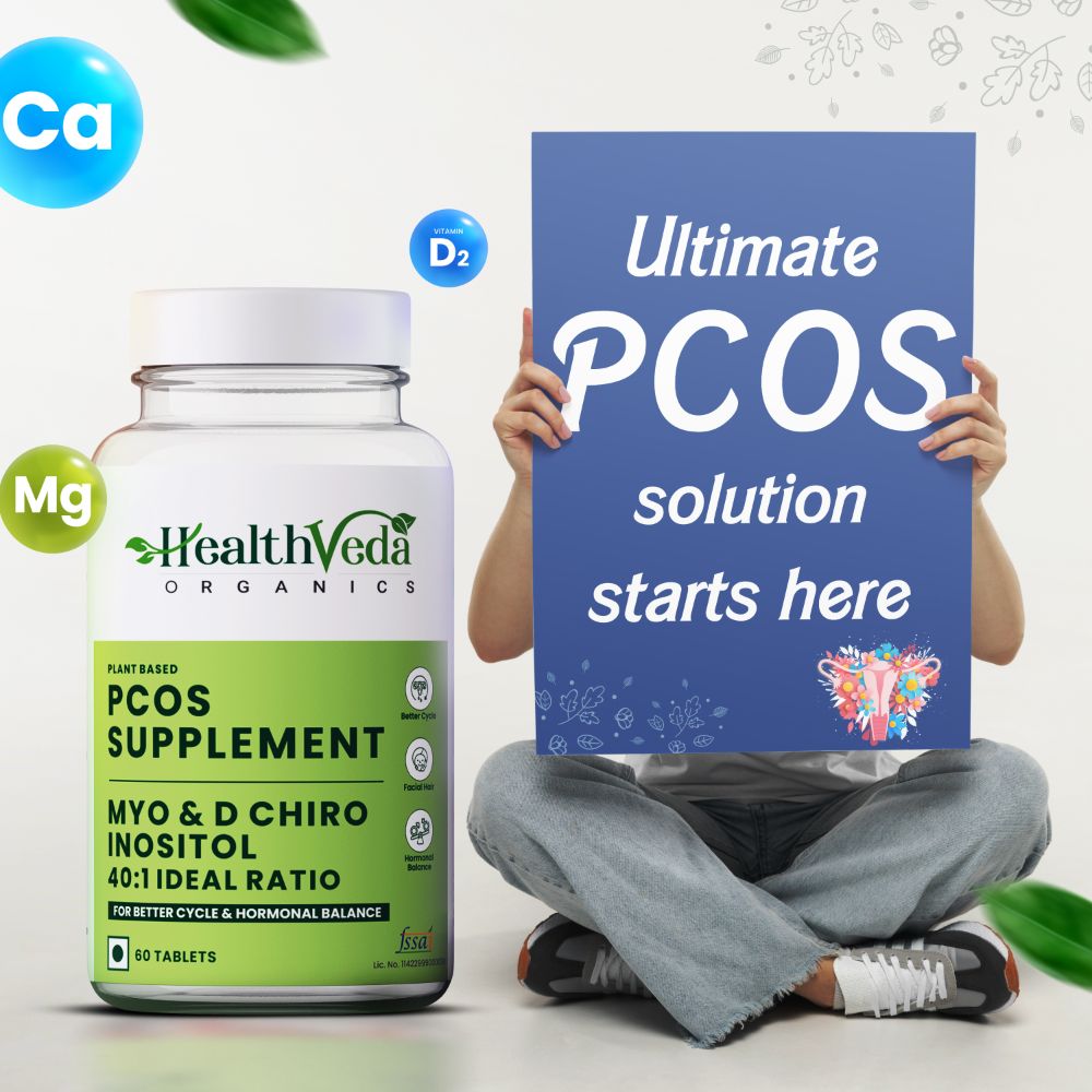 Health Veda Organics Plant Based PCOS Multivitamin Supplement Tablets