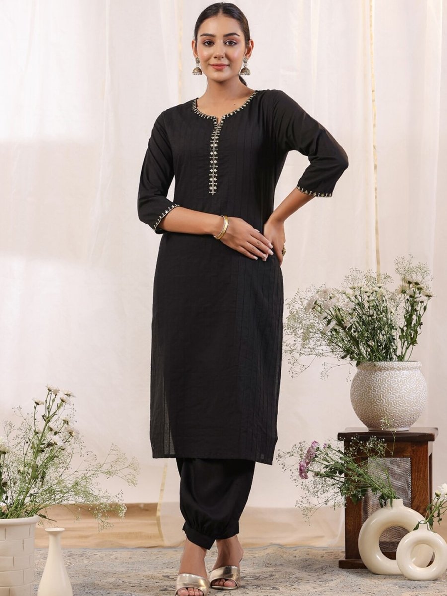 Anubhutee Striped Cotton Straight Kurta - Distacart