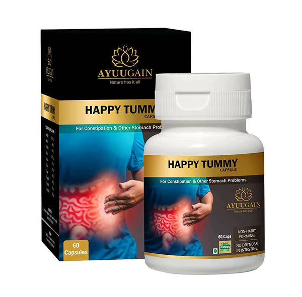 Ayuugain Happy Tummy Capsule for Constipation Relief - Distacart