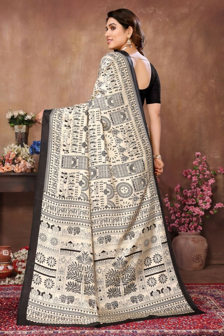 Aafreen Partywear Designer Black Khadi Fancy Saree - Distacart