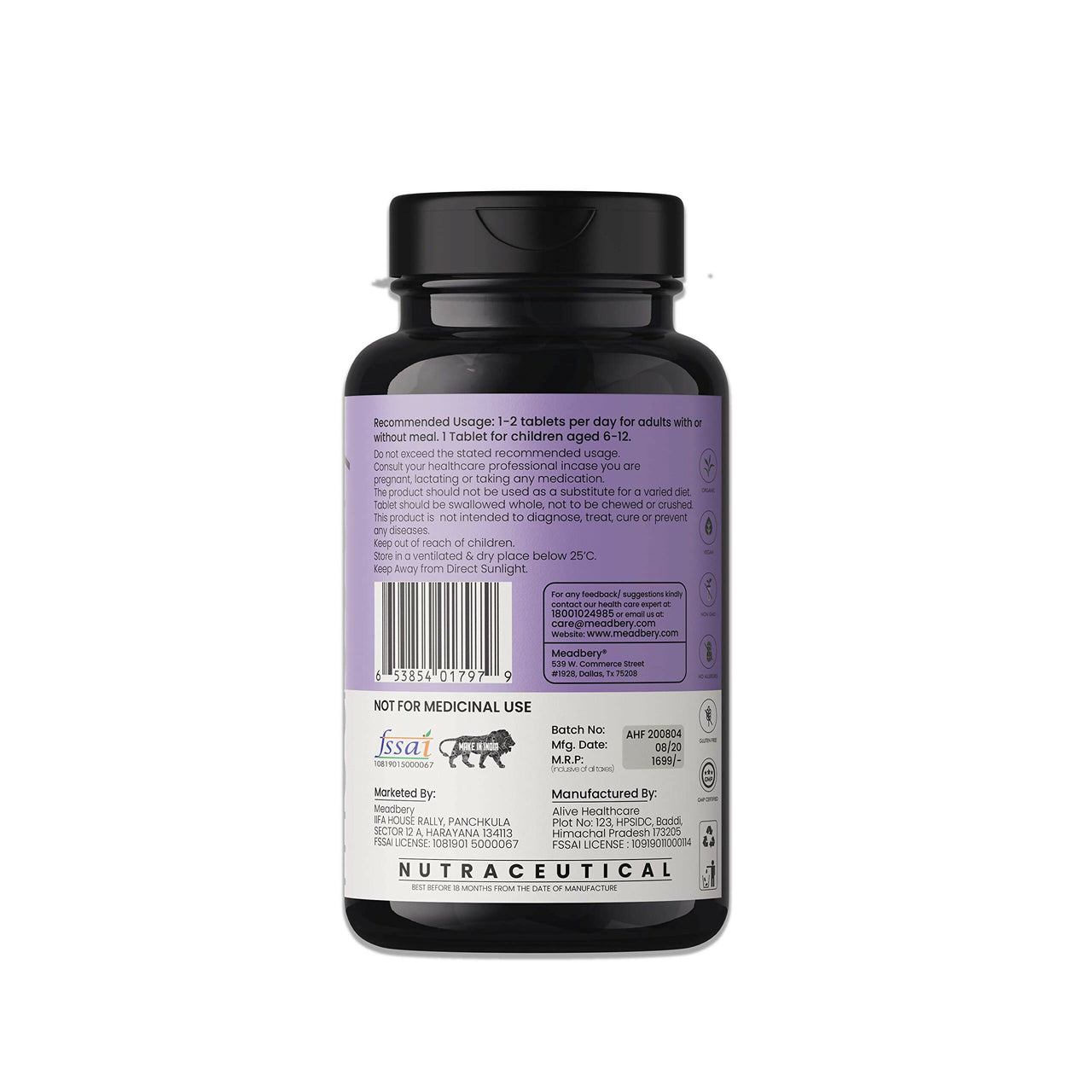 Meadbery Lung Detox Tablets - Distacart