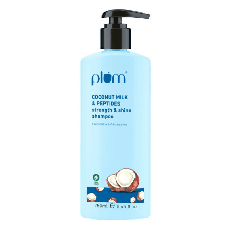 Plum Coconut Milk & Peptides Shampoo For Soft, Shiny Hair