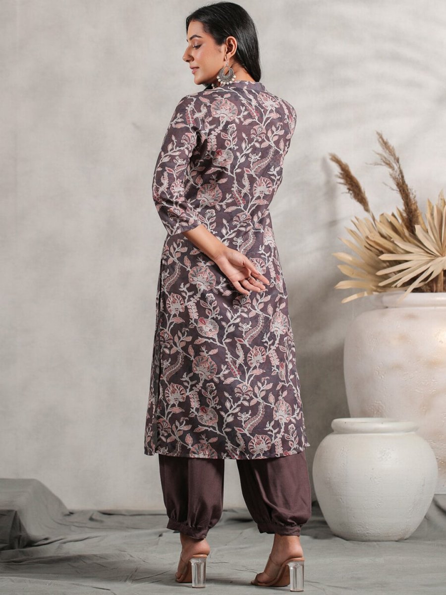 Anubhutee Floral Printed Mandarin Collar Kurta - Distacart