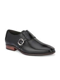 Thumbnail for House of Pataudi Men Textured Formal Monk Shoes