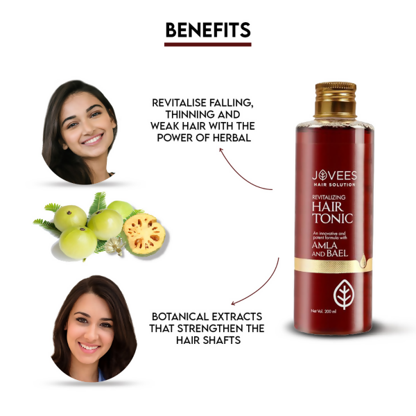 Jovees Revitalising Amla & Bael Hair Tonic For Long, Strong & Thick Hair