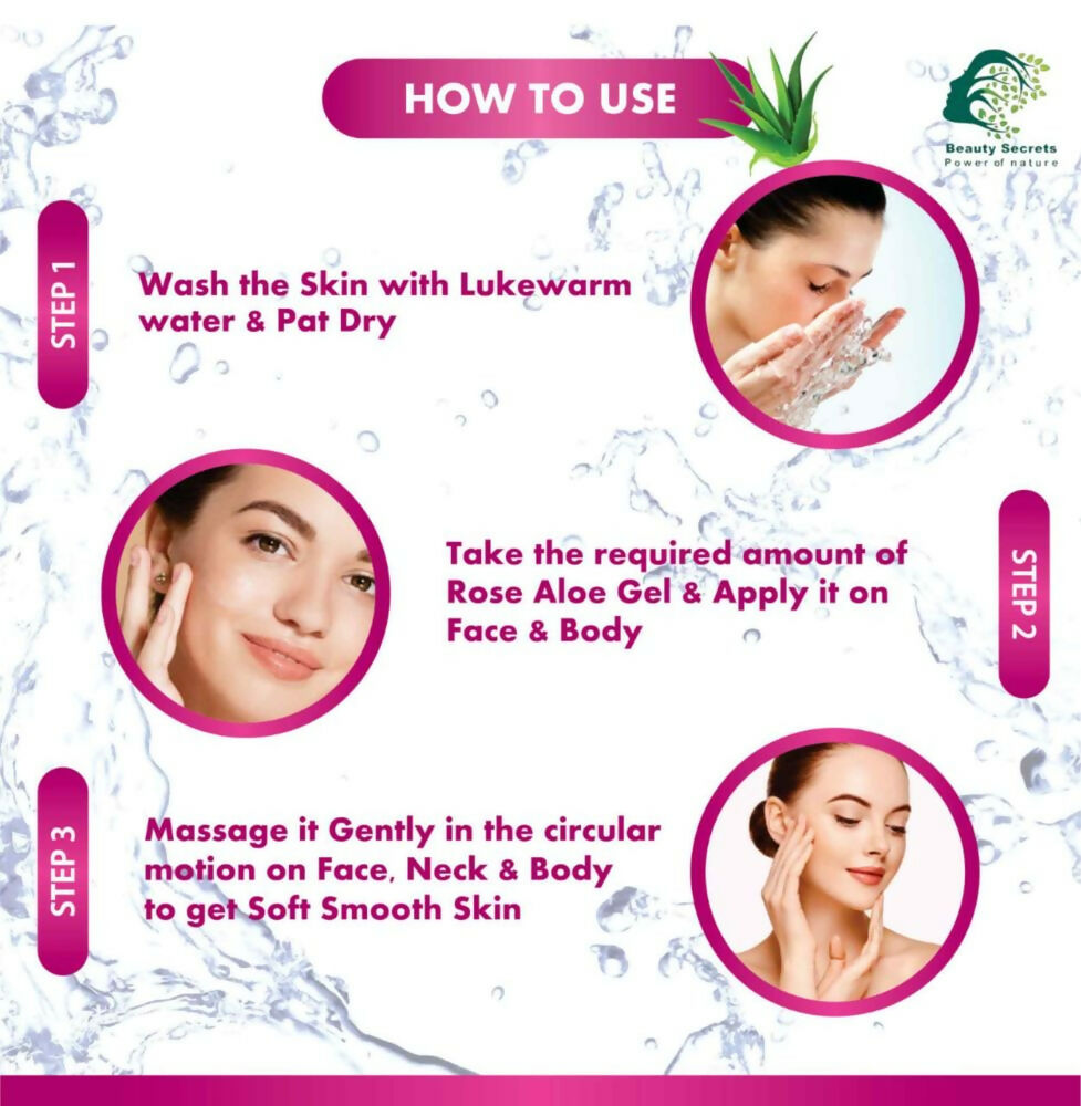 Beauty Secrets Pure Aloe Vera Gel for Face and Body - Distacart