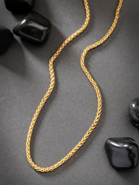 Thumbnail for NVR Men's Gold-Plated Stainless Steel Chain