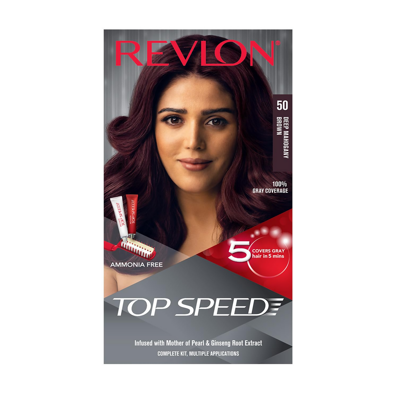 Buy Revlon Top Speed Hair color Women - Deep Mahogany Brown 50 Online