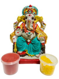 Thumbnail for Eco-Friendly Ganesh Idol Small (Non-Toxic Colors) With Kumkum & Akshat