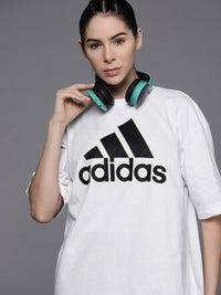 Thumbnail for Adidas Women Brand Logo Printed BF Pure Cotton T-shirt - Distacart