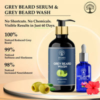 Thumbnail for Ivory Natural Grey Beard Combo (Serum + Beard Wash) For Early Graying Beard