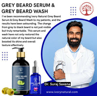 Thumbnail for Ivory Natural Grey Beard Combo (Serum + Beard Wash) For Early Graying Beard