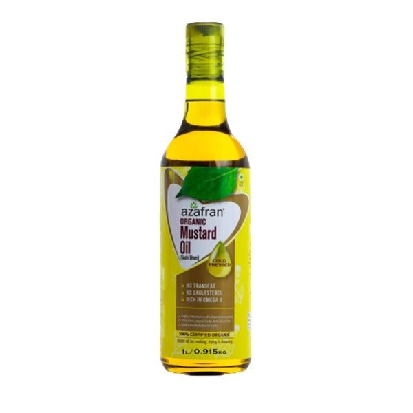 Azafran Organic Mustard Oil (Cold Pressed) - Distacart