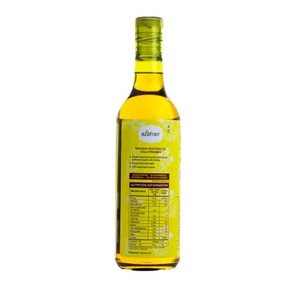 Azafran Organic Mustard Oil (Cold Pressed) - Distacart